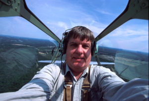 Frank flying in a B-25 - 2001