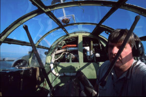 Frank in a B-25 bomber
